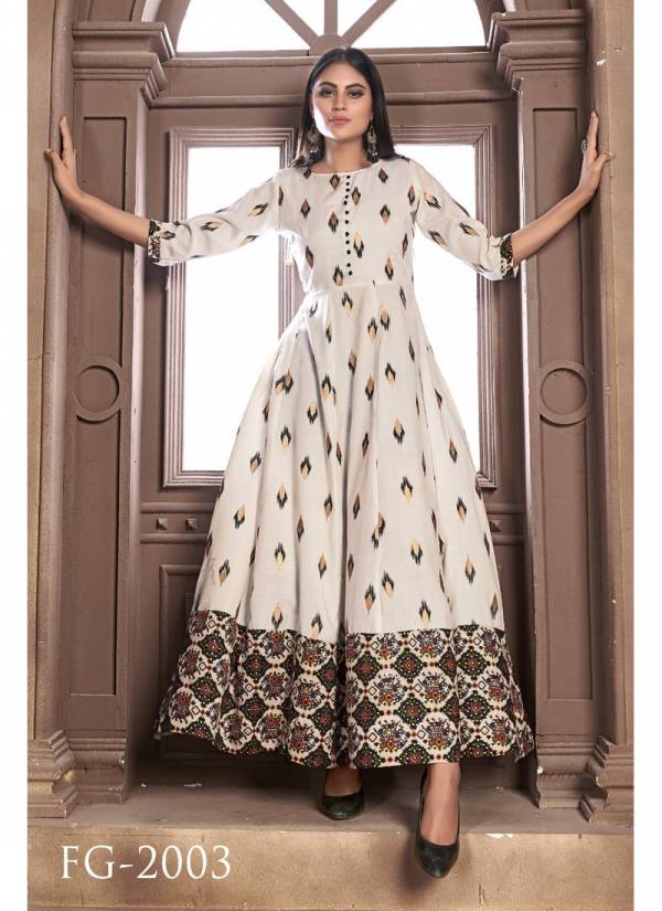 Fashion Galleria MAHER Vol-1 Latest Rayon And Satin Casual Wear New Long Gown Kurtis Collection 